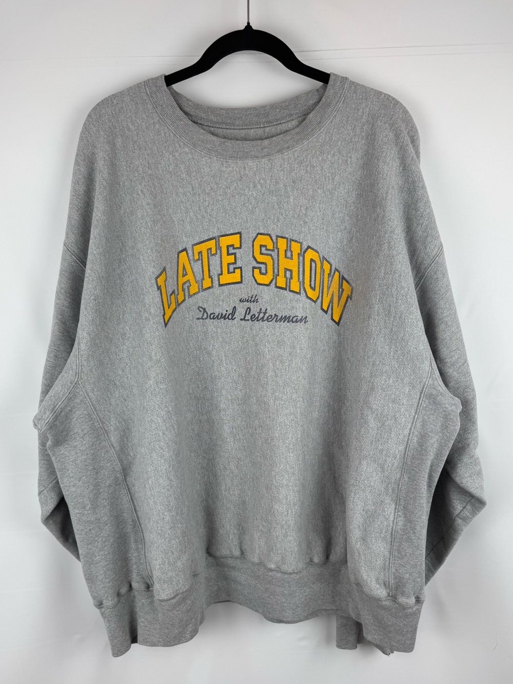 Champion Reverse Weave Gray Crewneck Sweatshirt - David Letterman the Late Show